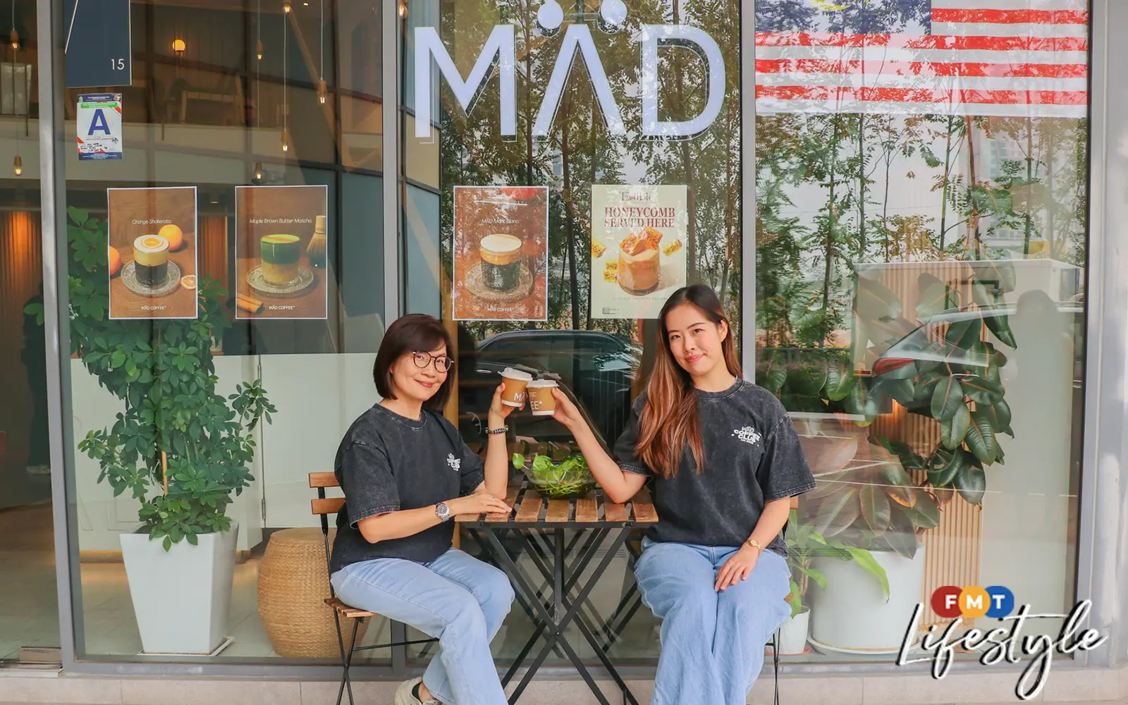 A mother and daughter bond over brewed coffee